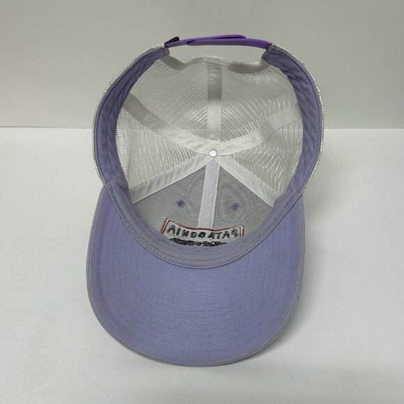PATAGONIA Old Patch Trucker Hat Cap Mesh Adjust Snapback Outdoors Casual Purple - Picture 5 of 8